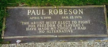 Paul Robeson Grave Marker